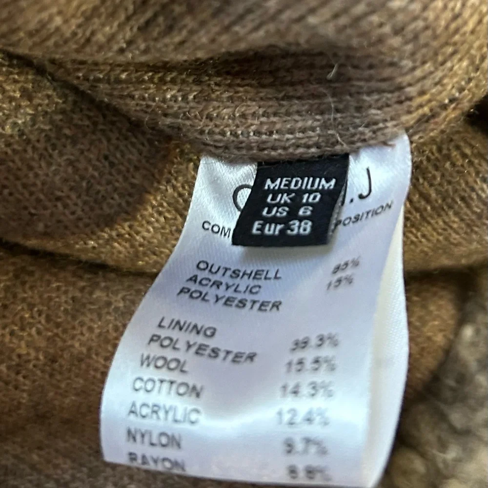 NWT Goen. J Wool Blend Faux Shearling Bomber Jacket - Picture 8 of 10